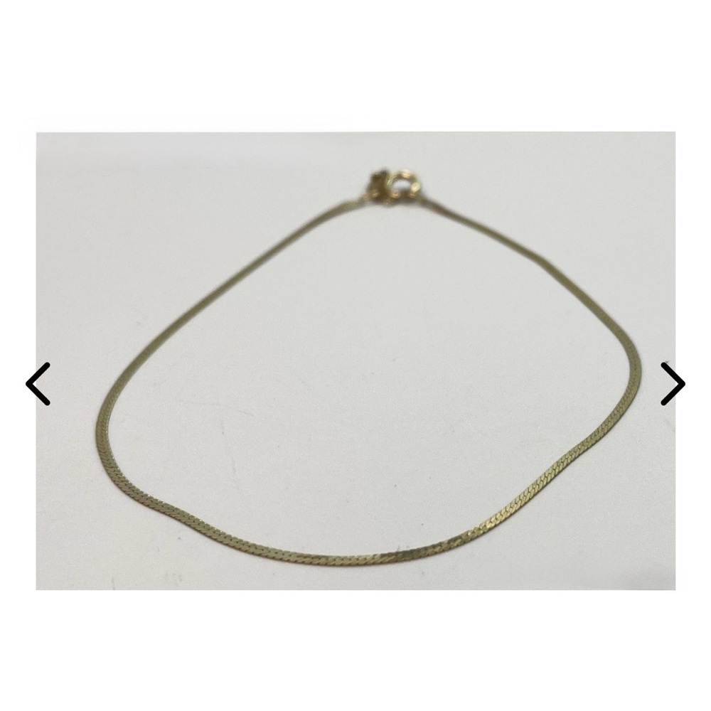 14k Gold Herringbone Chain bracelet - Women Jewelry